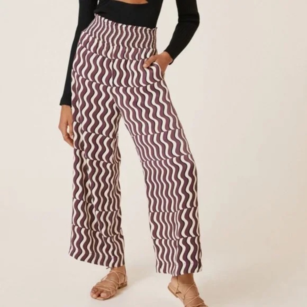 Maeve by Anthropologie Printed Wide-Leg Pants XS